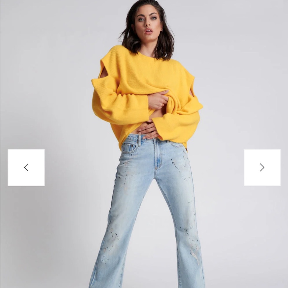 ONE TEASPOON NWT Charlie High Waist Slim Flared Denim Jeans - Fleetwood Artiste